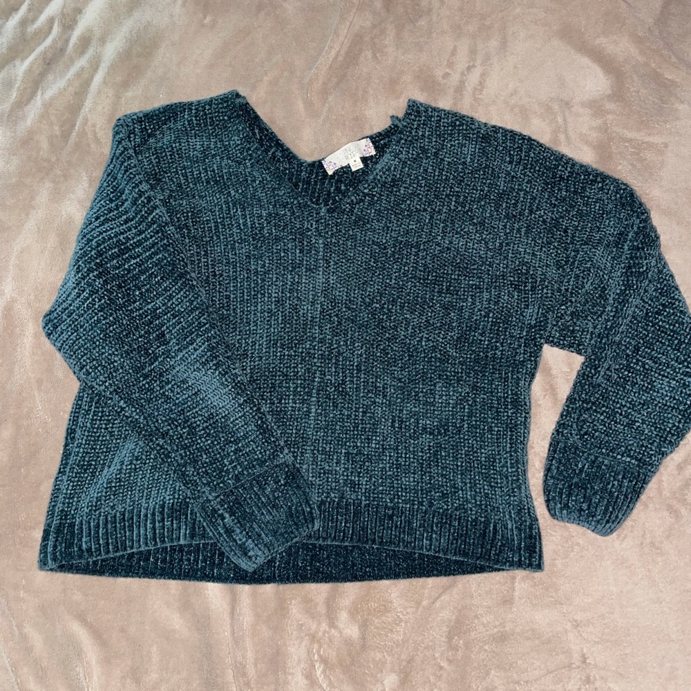 Green/ turquoise knit sweater